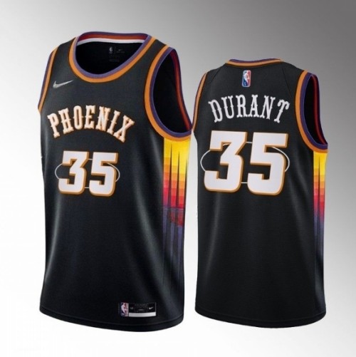 Men%27s Phoenix Suns #35 Kevin Durant Black 2022-23 Statement Edition Edition Stitched Basketball Jersey